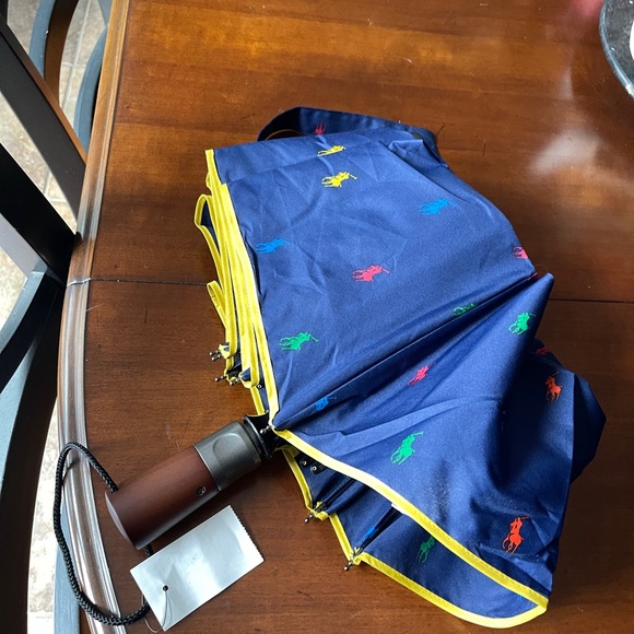 NWT polo ralph Lauren umbrella in pony color in blue 12 inches lengths - Picture 10 of 12
